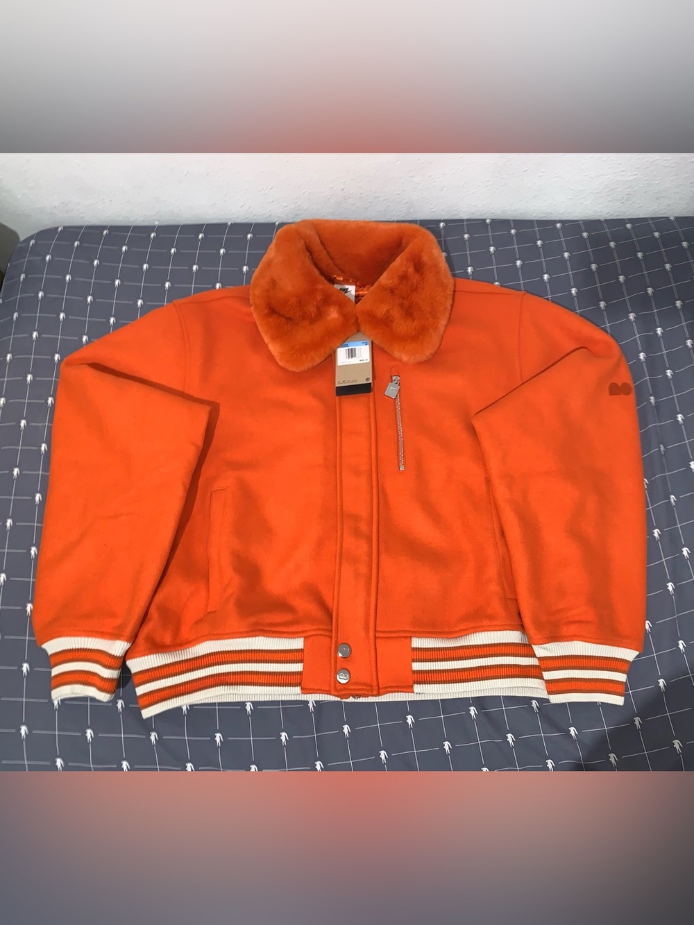 Nike x Naomi Osaka Full Zip Varsity Wool Jacket HV2058-893 Size: Medium